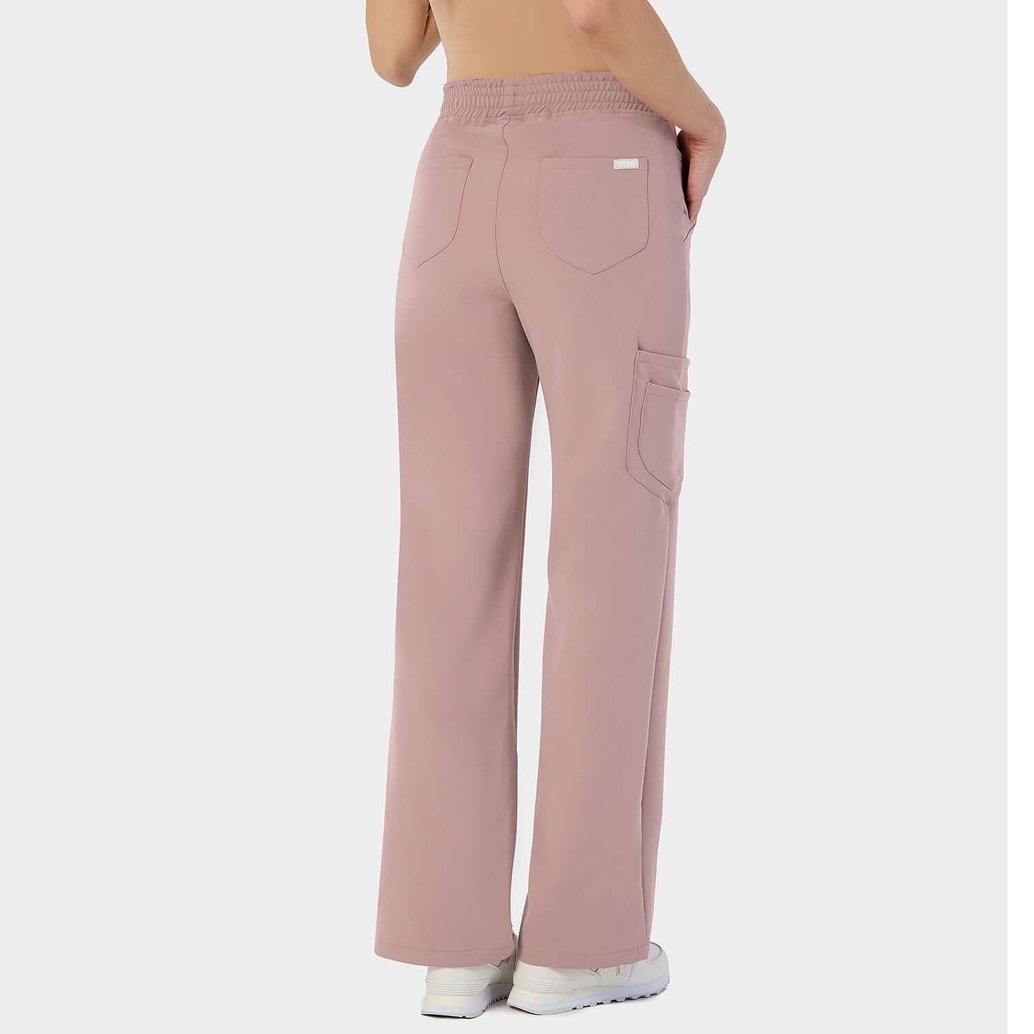 Široké dámské zdravotní kalhoty - DUSTY PINK