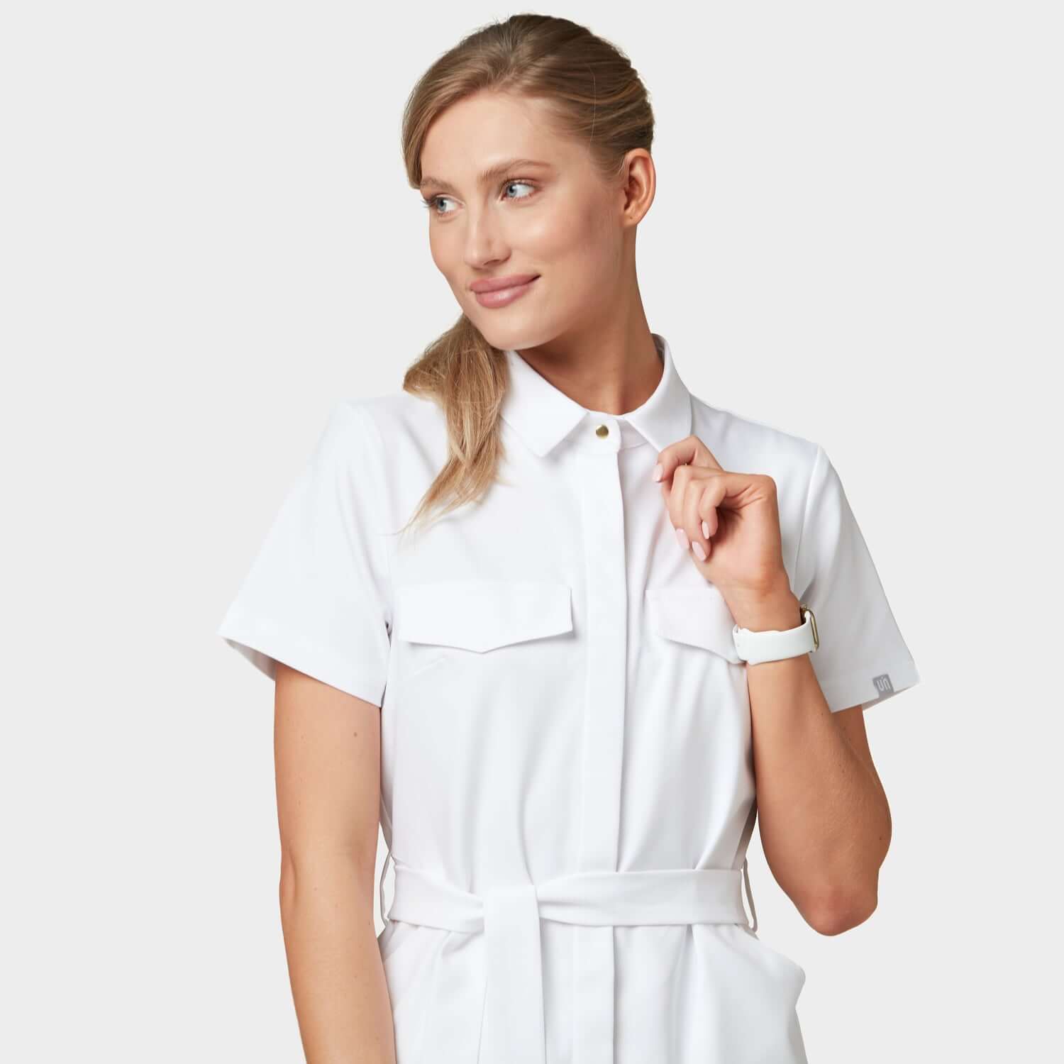 Sukienka kosmetyczna SPORTIVO - WHITE