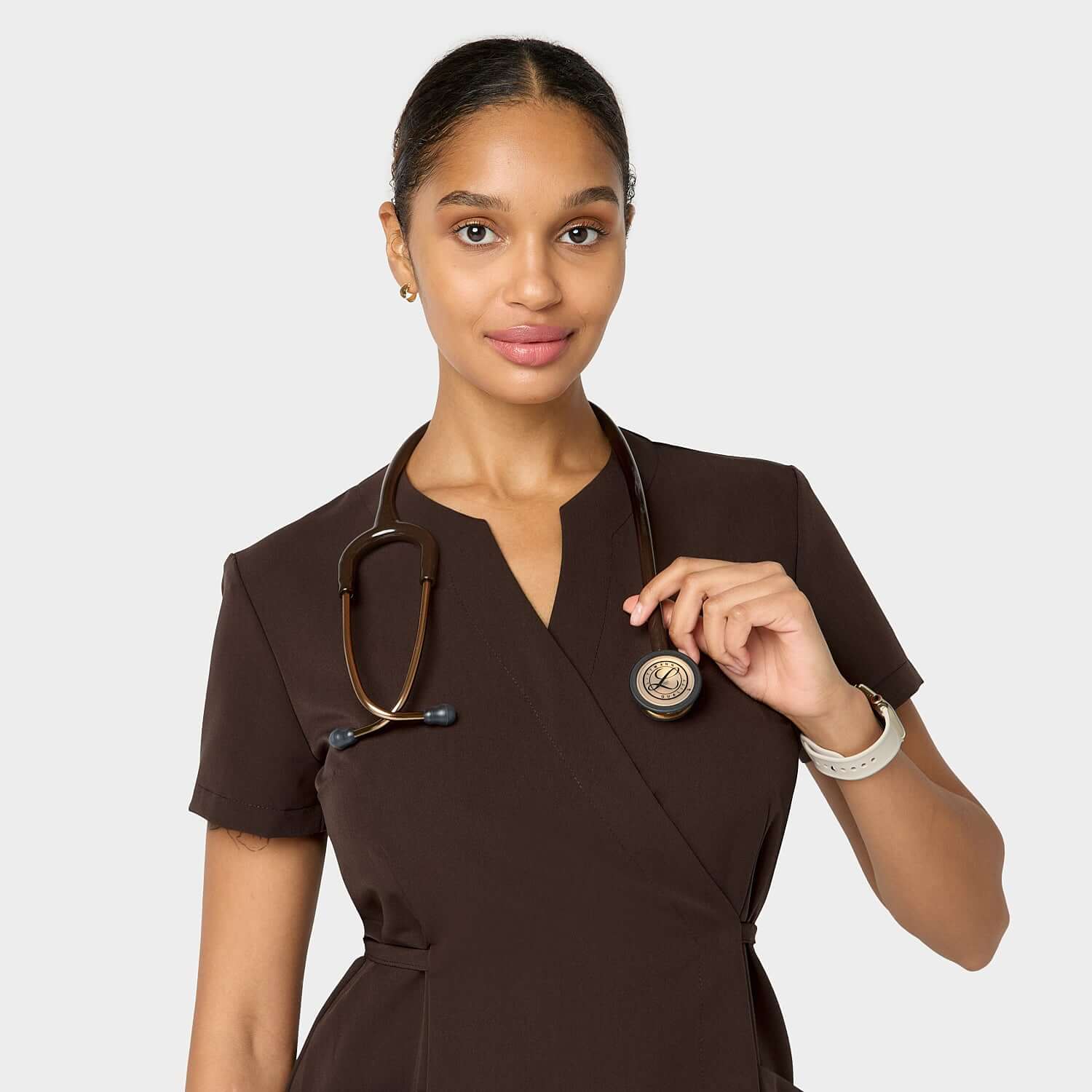 Sukienka medyczna KATE - DARK CHOCOLATE