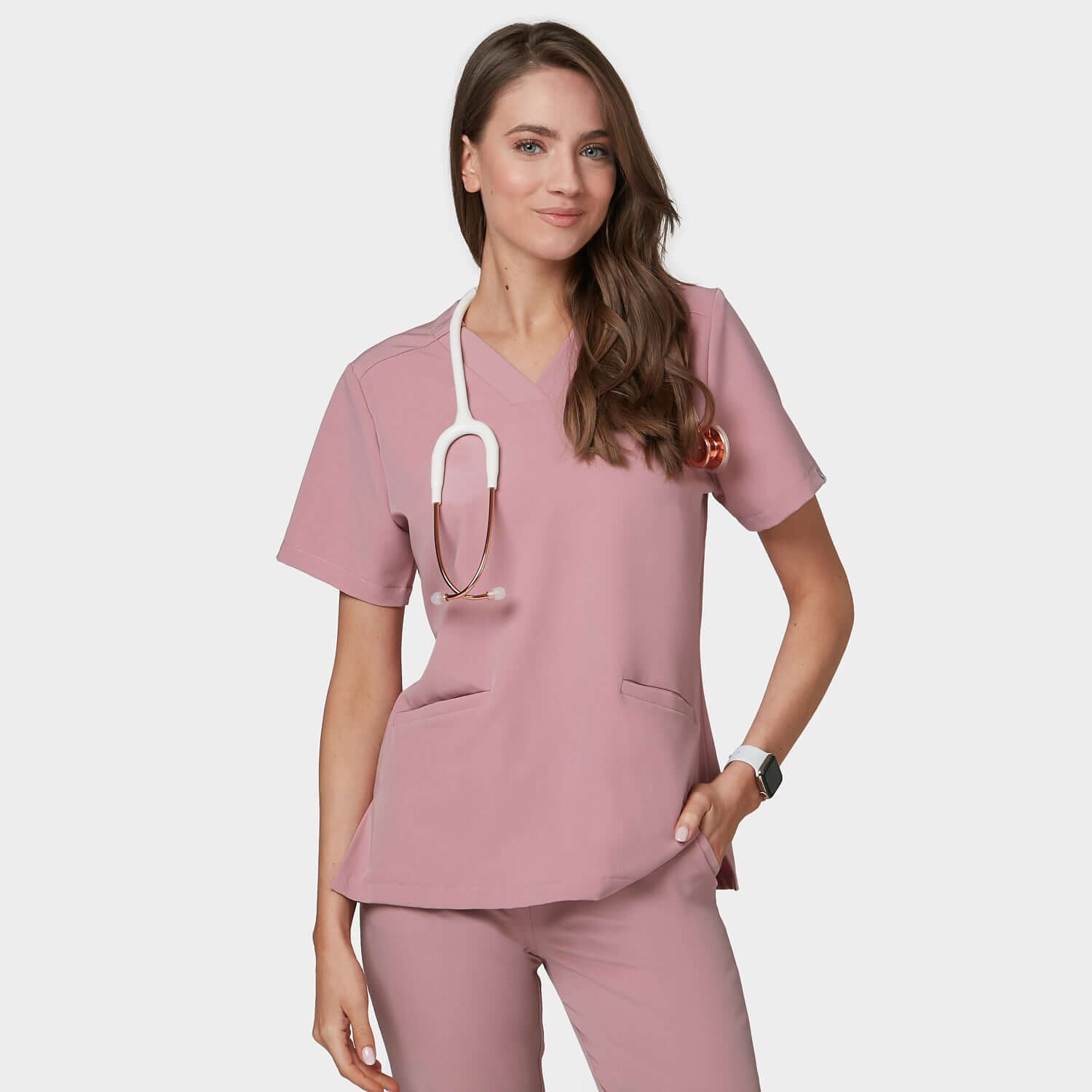 Bluza medyczna EMILY scrubs - BLOSSOM PINK