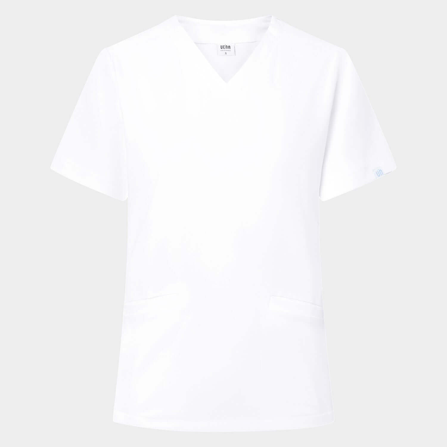 Packshot bluzy medycznej Emily w kolorze White