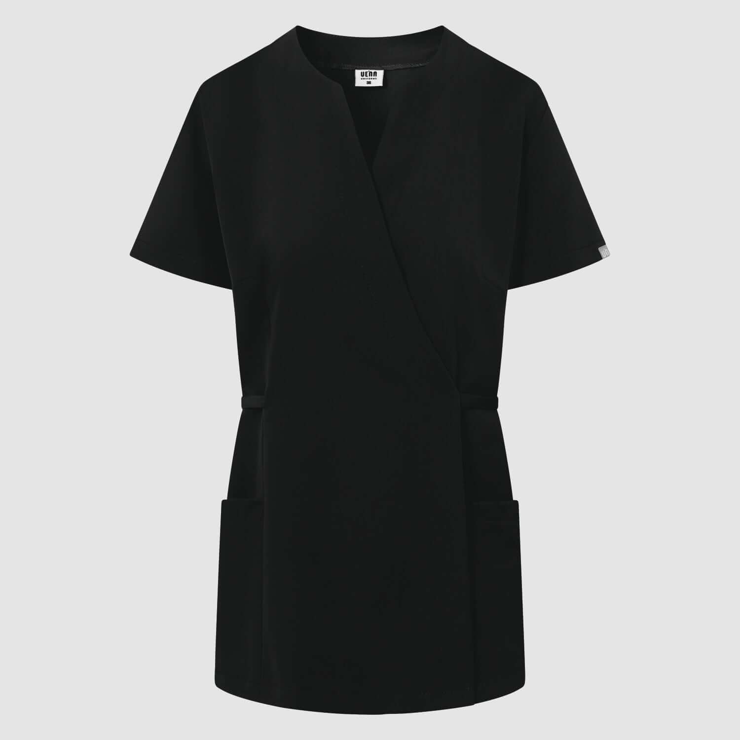 Fartuszek medyczny Kate w kolorze czarnym – packshot produktu.