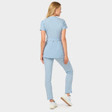 Fartuszek medyczny SOPHIA baby blue - widok tyłem