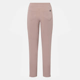 Spodnie medyczne damskie dusty pink, packshot produktu na białym tle.
