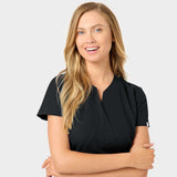 Dekolt w wiązanej sukience medycznej Kate black